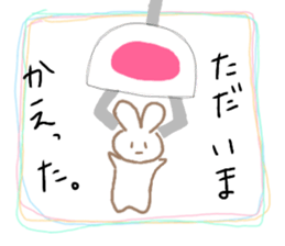 Crane-Rabbit sticker #14863655