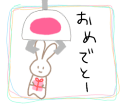 Crane-Rabbit sticker #14863682