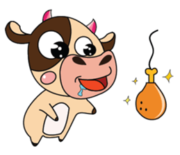 Lovely Greedily-Dairy Cow sticker #14864196