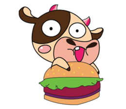 Lovely Greedily-Dairy Cow sticker #14864200