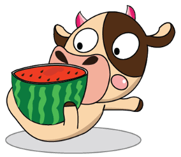 Lovely Greedily-Dairy Cow sticker #14864201