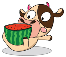 Lovely Greedily-Dairy Cow sticker #14864201