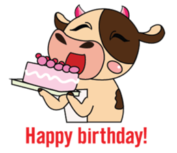 Lovely Greedily-Dairy Cow sticker #14864206