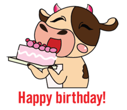 Lovely Greedily-Dairy Cow sticker #14864206