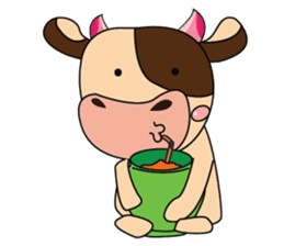Lovely Greedily-Dairy Cow sticker #14864208