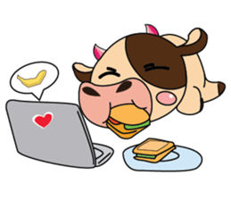Lovely Greedily-Dairy Cow sticker #14864209