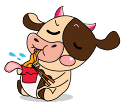 Lovely Greedily-Dairy Cow sticker #14864211
