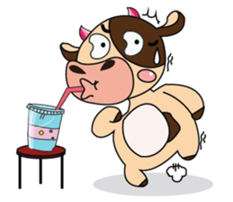 Lovely Greedily-Dairy Cow sticker #14864213
