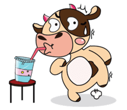 Lovely Greedily-Dairy Cow sticker #14864213