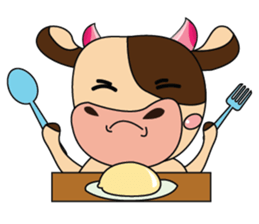 Lovely Greedily-Dairy Cow sticker #14864216