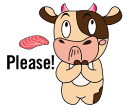 Lovely Greedily-Dairy Cow sticker #14864218