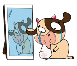 Lovely Greedily-Dairy Cow sticker #14864219