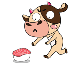 Lovely Greedily-Dairy Cow sticker #14864222