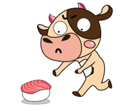 Lovely Greedily-Dairy Cow sticker #14864222