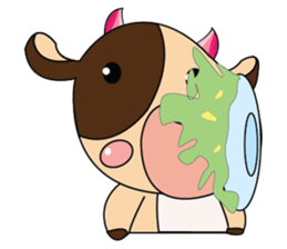 Lovely Greedily-Dairy Cow sticker #14864223