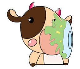 Lovely Greedily-Dairy Cow sticker #14864223