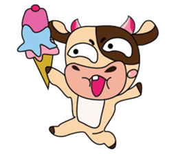 Lovely Greedily-Dairy Cow sticker #14864228