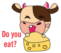 Lovely Greedily-Dairy Cow sticker #14864229
