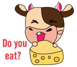 Lovely Greedily-Dairy Cow sticker #14864229