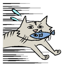 Daily life of cats. sticker #14865481