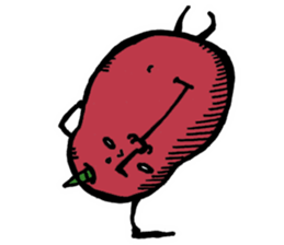 Mr. demon apple sticker #14867599