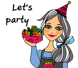 Sylvia meets her cute friends sticker #14867877