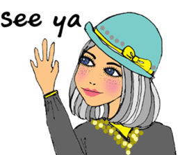 Sylvia meets her cute friends sticker #14867892