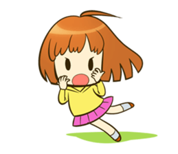 jumpee cute girl sticker #14868024