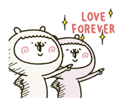 Moved! fool couple alpaca 2 sticker #14869452