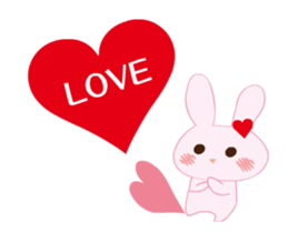 love rabbit female sticker #14871542