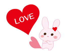 love rabbit female sticker #14871542
