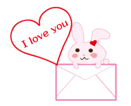 love rabbit female sticker #14871548