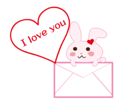 love rabbit female sticker #14871548