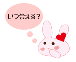 love rabbit female sticker #14871558
