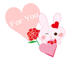 love rabbit female sticker #14871562