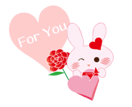 love rabbit female sticker #14871562
