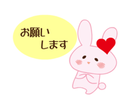 love rabbit female sticker #14871563