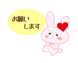 love rabbit female sticker #14871563