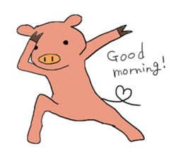 Funny greeting animals sticker #14872168