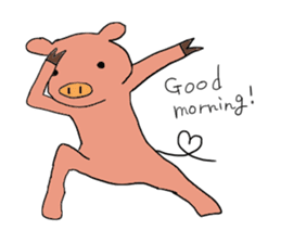 Funny greeting animals sticker #14872168