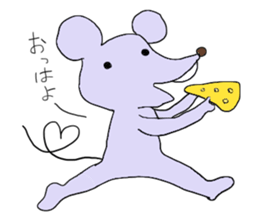 Funny greeting animals sticker #14872175