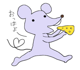 Funny greeting animals sticker #14872175