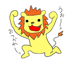 Funny greeting animals sticker #14872177