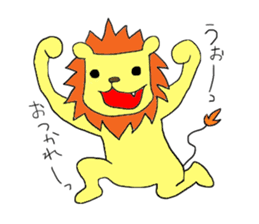 Funny greeting animals sticker #14872177