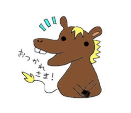 Funny greeting animals sticker #14872181