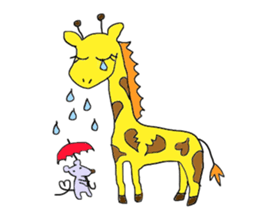 Funny greeting animals sticker #14872189