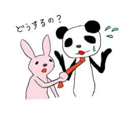 Funny greeting animals sticker #14872192