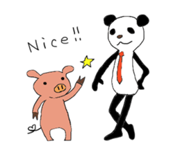 Funny greeting animals sticker #14872194