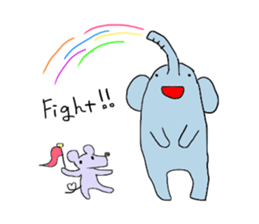 Funny greeting animals sticker #14872196