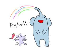 Funny greeting animals sticker #14872196